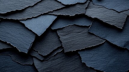 Poster - Black slate wall texture with natural striations and variations creating an elegant and rough surface