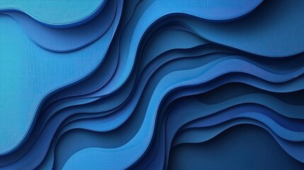 Poster - A contemporary blue background with layered wave elements and a glowing effect