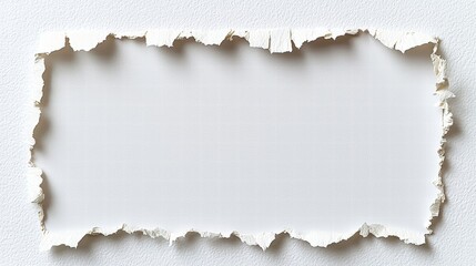 Poster - Torn piece of paper on a simple background showcasing raw edges and a sense of fragility