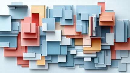 Poster - Colorful wall display featuring a variety of different colored blocks creating a vibrant visual appeal