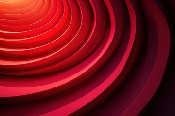 Poster - abstract red gradient with flowing curves and soft wave patterns