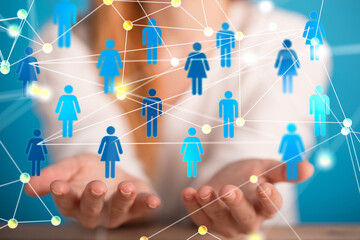 Poster - touching global network and data customer connection