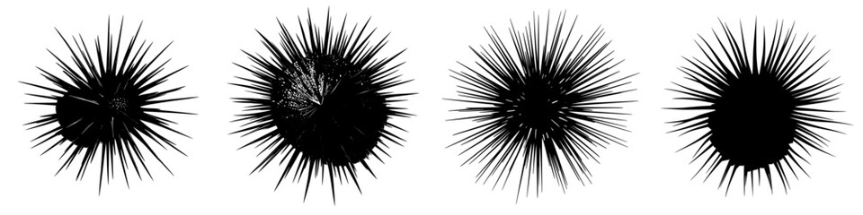 Poster - hand drawn vector illustration sketch of abstract bursts depicting energy and movement across variou