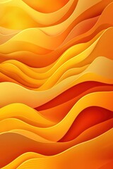 Poster - abstract vibrant yellow and orange gradient background with flowing wave patterns