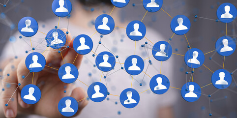Poster - internet net and data digital concept