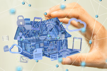 Poster - iot home Telecommunication network and wireless mobile internet