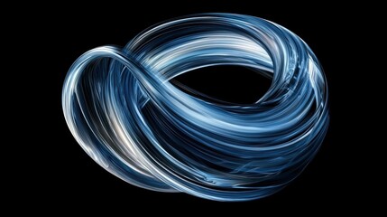 Poster - A dynamic blue abstract with swirling lines and a sense of motion, perfect for tech themes