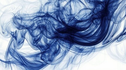 Poster - A dynamic blue abstract with swirling lines and a sense of motion, perfect for tech themes