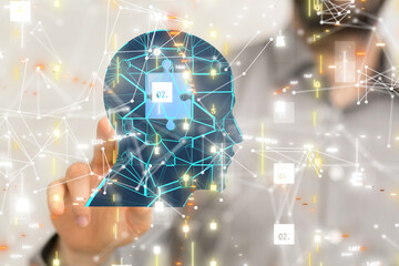 Leinwandbilder - digital medical futuristic interface 3D rendering