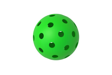 pickleball ball isolated on white background. sports equipment. 3d render
