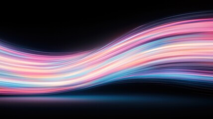 Poster - Dynamic light trails illustrating motion digital space abstract art nighttime creative concept