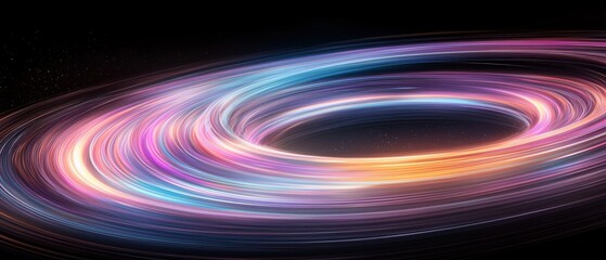 Poster - Cosmic dance of a black hole outer space digital art galactic environment abstract viewpoint