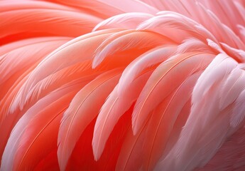 Poster - Close-up view of soft, delicate pink feathers with varying shades, showcasing intricate texture and natural beauty, ideal for artistic and creative projects.
