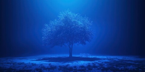 Poster - A glowing blue gradient background with a soft fade effect.