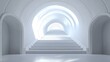 © lestari - Abstract White Archway Stairway