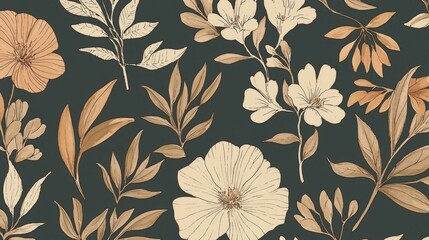 Aesthetic wallpaper designs with nature-inspired motifs.