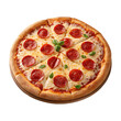 © Em9 Graphic - Crispy Crust Pepperoni Pizza with Melted Cheese and Basil on Transparent Background