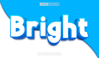Poster - Editable 3d text style effect - Bright text effect Template