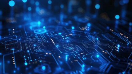 Poster - Abstract Circuit Board Technology Background