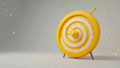 Wall Mural - target achievement concept creative studio graphic design minimalist eye-level focused visualization