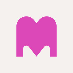 Poster - Letter M logo. Icon design. Template elements. Geometric abstract logos