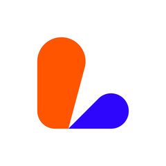Poster - Letter L logo. Icon design. Template elements. Geometric abstract logos