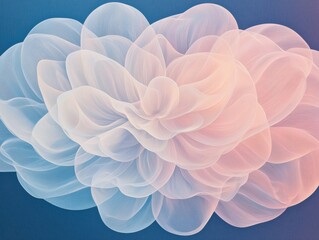 Poster - Abstract flowing shapes digital art soft color palette tranquil background artistic viewpoint