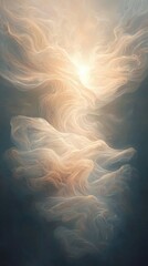 Poster - Ethereal light formation abstract space digital art mystical environment aerial view surreal concept