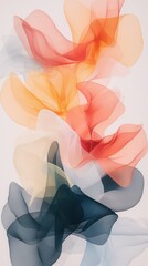 Poster - Flowing abstract art studio digital artwork minimalist close-up colorful expressions