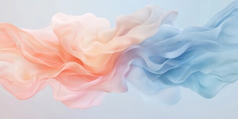 Poster - Fluid motion abstract art digital space visual content soft colors aesthetic view creative concept
