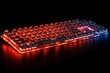 © Mohsin - Mechanical gaming keyboard lit up with RGB LED lights, featuring vibrant colors, responsive switches, and a sleek design for an immersive gaming experience and enhanced performance
