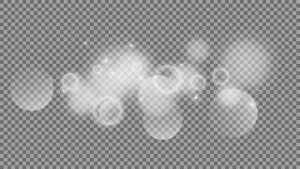 Wall Mural - bokeh circles on transparent background