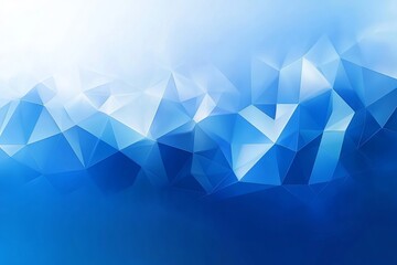 Poster - Abstract Blue Geometric Low Poly Background Design Modern Trendy Crystal Texture Digital Art Illustration Graphic Wallpaper Vibrant Shades Cool Color 