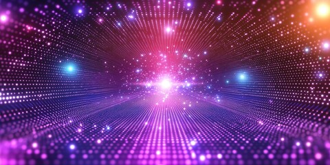 Poster - Colorful light display creating a vibrant atmosphere in a digital space during a festive event