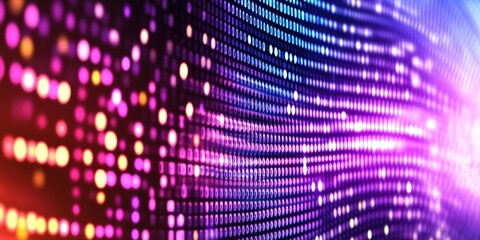 Poster - Colorful LED lights create dynamic patterns in a vibrant digital display at a nighttime event
