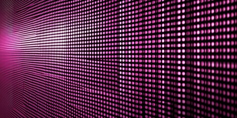 Poster - Colorful LED wall display with vibrant pink and purple hues illuminating a modern space at night