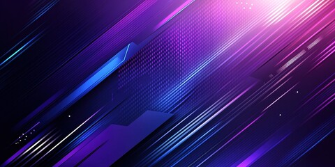 Poster - abstract digital background featuring vibrant purple and blue diagonal lines with glowing accents