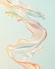 Poster - Fluid motion art abstract design digital artwork soft colors aesthetic view visual harmony