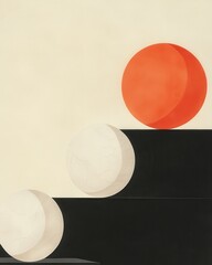 Poster - Geometric abstract shapes minimalist art digital design modern studio close-up creative expression