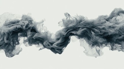 Poster - Dynamic abstract smoke art studio digital artwork minimalist close-up conceptual visualization