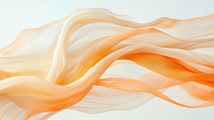Poster - Flowing silk ribbons abstract art digital creation minimalist background aesthetic perspective fluid motion