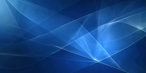 Poster - Abstract blue waves create a serene and calming digital background for various applications and designs