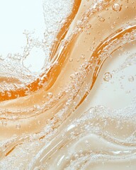 Poster - Bubbling orange soda splash studio abstract bright close-up refreshing concept