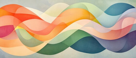 Poster - Dynamic color waves abstract art digital design creative space aesthetic perspective
