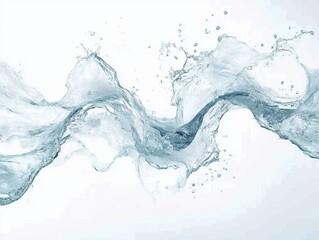 Poster - Dynamic water splash action studio clean close-up fluidity and motion