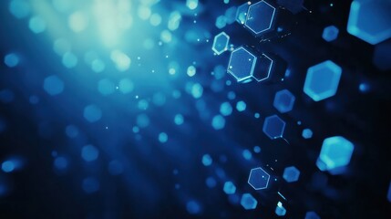 Poster - Blue Hexagon Technology Background
