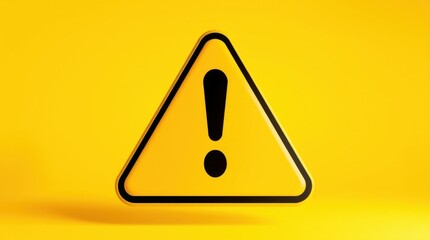 Poster - Yellow triangle hazard sign with a black border and exclamation point in center on a yellow background.
