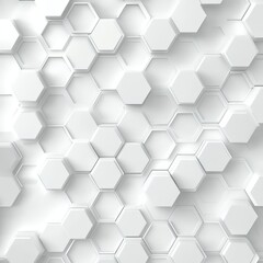 closeup of a textured white hexagon pattern on a white background