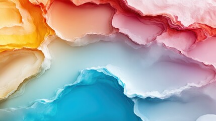 Poster - This image presents a series of blended textures portraying serene colors, inviting viewers to experience tranquility and calm while visually engaging their senses.