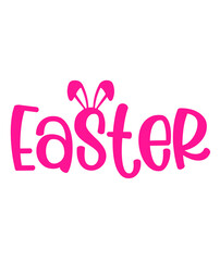 easter typography clip art design on plain white transparent isolated background for card, shirt, ho